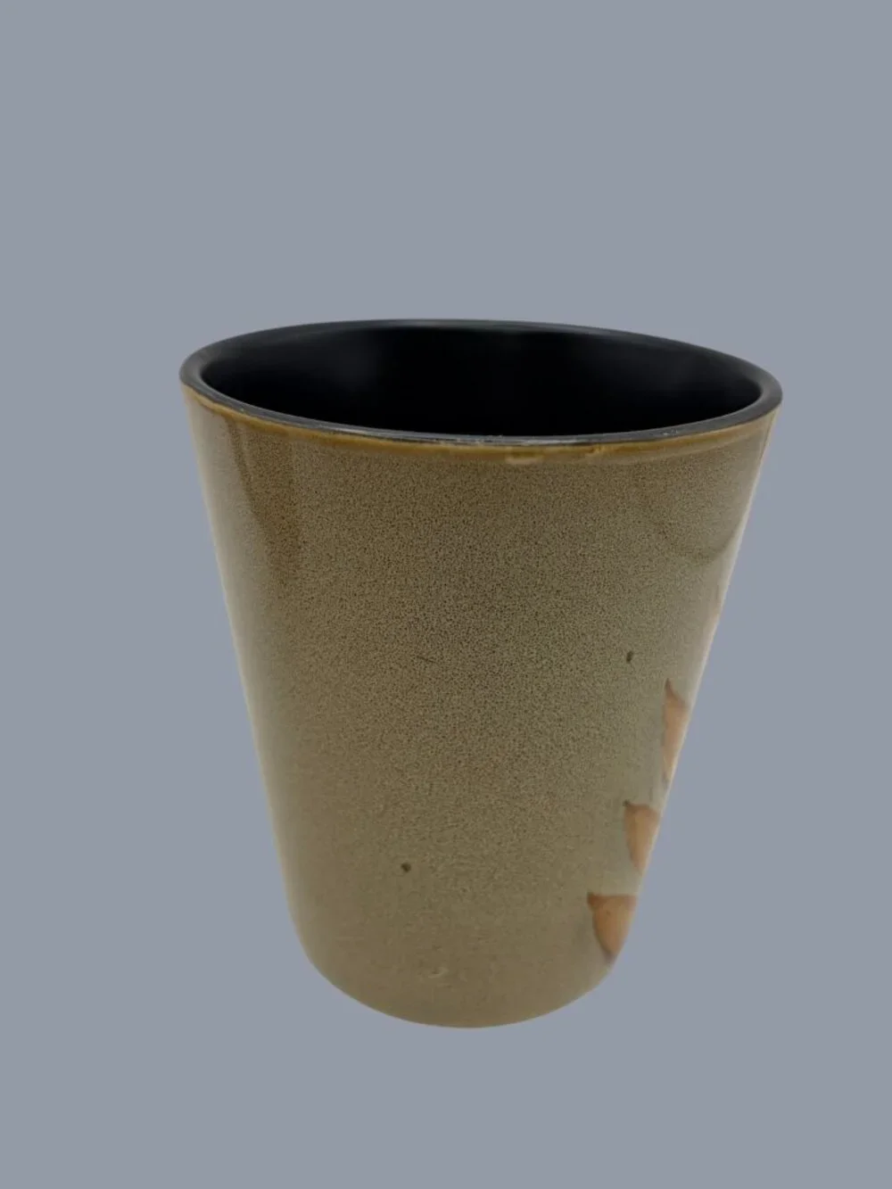 Set of 4 Home Trends Island Leaf Ceramic Coffee Mug 12oz Black Interior Tropical